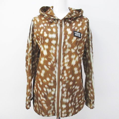 バーバリー BURBERRY 鹿柄 バンビ ジャケット パーカ フード 34  
