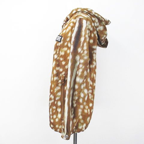 バーバリー BURBERRY 鹿柄 バンビ ジャケット パーカ フード 34  