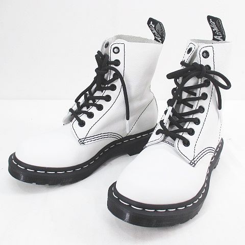 ドクターマーチン DR.MARTENS 8ホール ブーツ ブラックステッチ US6 