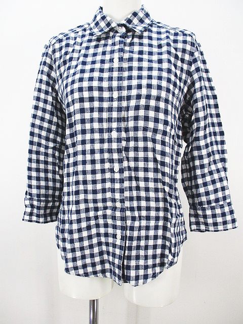ユニクロ UNIQLO ギンガムチェック柄 七分袖 シャツ ブラウス XS 紺系 ネイビー ボタン 麻 リネン レディース 077-202203220556 | ベクトルパーク ユニクロ UNIQLO ギンガムチェック柄 七分袖 シャツ ブラウス XS 紺系 ネイビー ボタン 麻 リネン レディース 077-202203220556 | ベクトルパーク