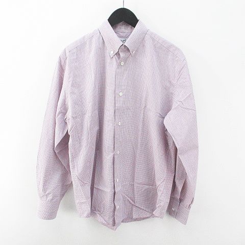 エルメス HERMES 長袖 シャツ 39/15 1/2 セリエボタン 紫 パープル系 