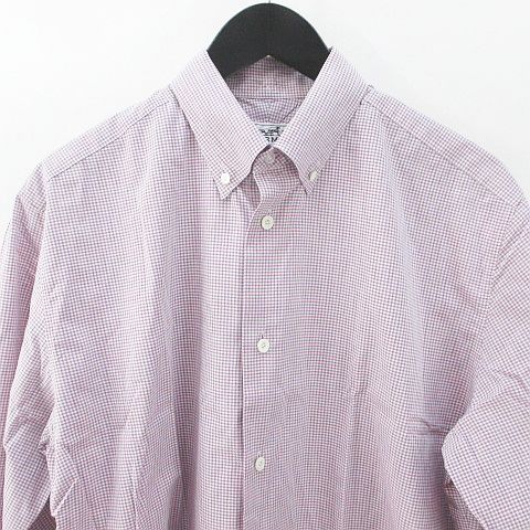 エルメス HERMES 長袖 シャツ 39/15 1/2 セリエボタン 紫 パープル系 