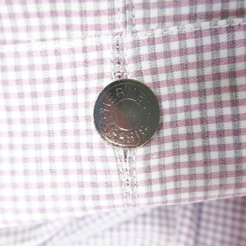 エルメス HERMES 長袖 シャツ 39/15 1/2 セリエボタン 紫 パープル系 
