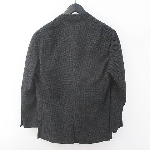 エルメス HERMES 長袖 テーラード ジャケット 46 灰系 グレー チェック 
