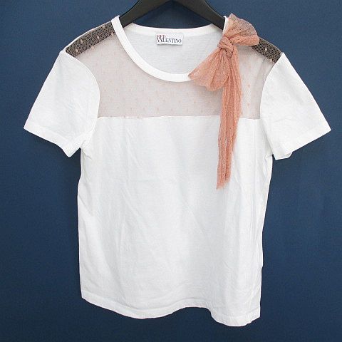 レッド ヴァレンティノ RED VALENTINO 半袖 Tシャツ カットソー S 白系 