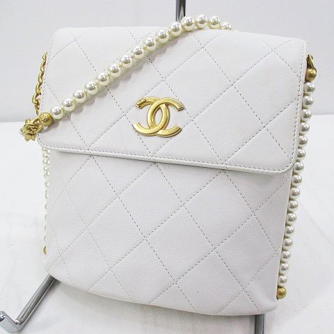 シャネル CHANEL パールストラップ ショルダーバッグ マトラッセ ココ 