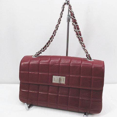 シャネル CHANEL チョコバー スエード チェーンショルダーバッグ 