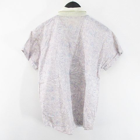 アイアムアイ I Am I 半袖 シャツ 比翼 F 紫系 パープル 日本製 ロールアップ ボタン 綿 コットン 総柄 メンズ 077 ベクトルパーク