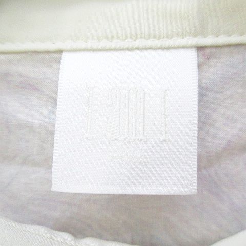 アイアムアイ I Am I 半袖 シャツ 比翼 F 紫系 パープル 日本製 ロールアップ ボタン 綿 コットン 総柄 メンズ 077 ベクトルパーク