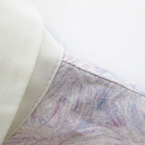 アイアムアイ I Am I 半袖 シャツ 比翼 F 紫系 パープル 日本製 ロールアップ ボタン 綿 コットン 総柄 メンズ 077 ベクトルパーク