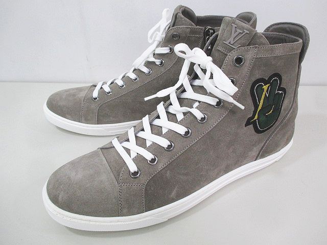 ルイヴィトン LOUIS VUITTON ハイカットスニーカー ピース ワッペン 