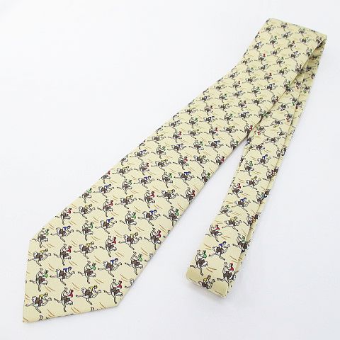 077 HERMES エルメス ネクタイ 077 HERMES エルメス ネクタイ シルクタイ 7 cm 《カンテ