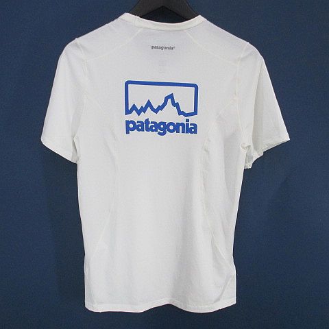 パタゴニア Patagonia 半袖 カットソー プリントtシャツ Xs ホワイト 白 透け感 ストレッチ メンズ 077 ベクトルパーク