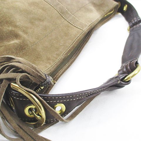 コーチ COACH 8A16 セミ ショルダーバッグ タッセル ベージュ