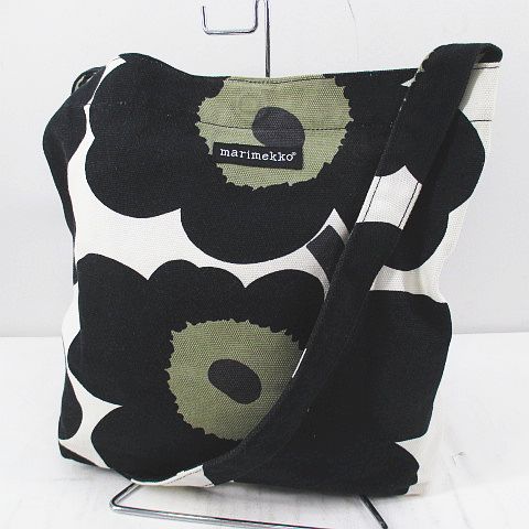 マリメッコ marimekko ショルダーバッグ フラワープリント クロス 
