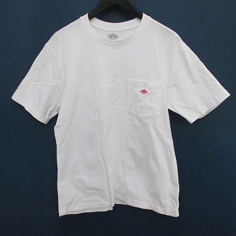 ダントン DANTON 半袖 Tシャツ カットソー 38 白系 ホワイト ロゴ 文字 
