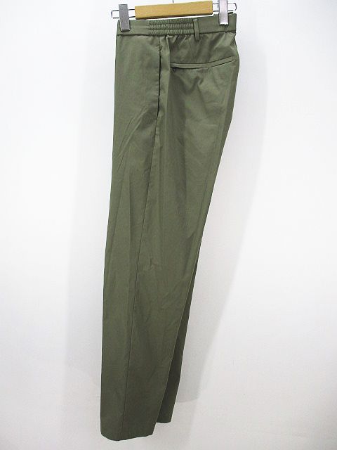 ユニクロ Uniqlo セオリー Theory コラボ ロング丈 イージーパンツ M 緑系 カーキ 無地 ジップフライ メンズ 077 ベクトルパーク