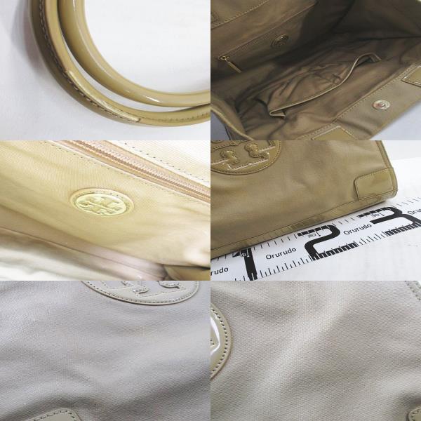 【美品】TORY BURCH トートバッグ セミショルダー カットワークロゴ トリーバーチ TORY BURCH トートバッグ セミショルダー カット