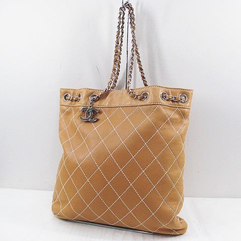 シャネル CHANEL ワイルドステッチ トートバッグ ココチャーム  