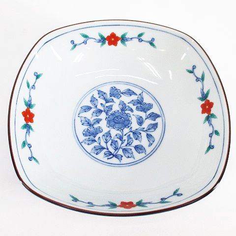 橘吉 たち吉 色絵 煮物鉢 5皿セット ブルー 花柄 ブランド食器