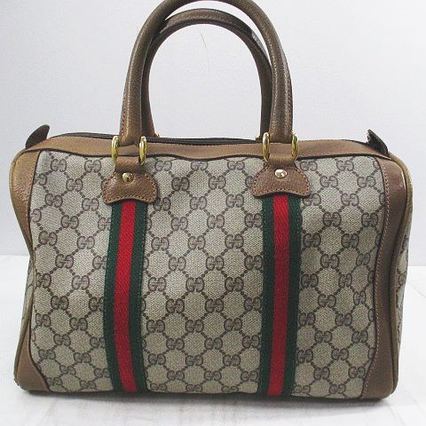 グッチ GUCCI オールドグッチ シェリーライン ボストン バッグ
