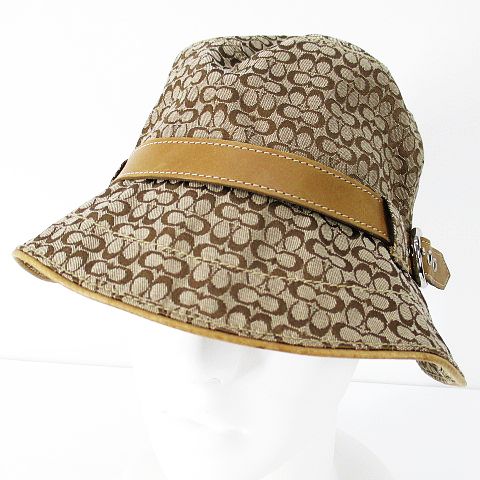 COACH コーチ ハット バケットハット 帽子 ベージュ系 S/XS