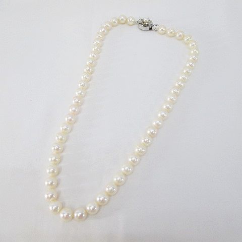 大丸 DAIMARU 本真珠 パール ネックレス SILVER 白系 ホワイト 総重量 