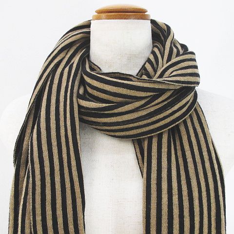 フェンディ FENDI ズッカ柄 ストライプ柄 マフラー ストール ニット 42  