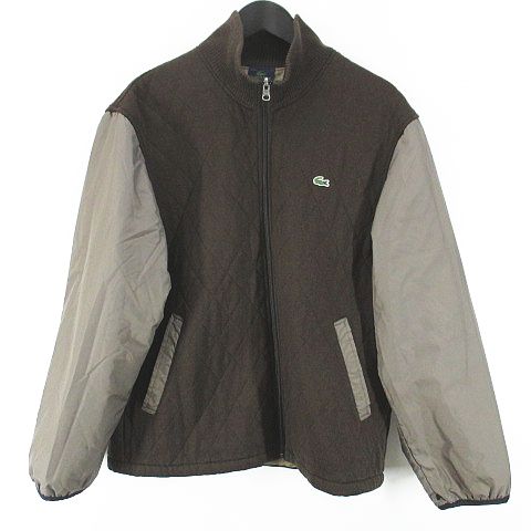 ラコステ LACOSTE 切替 中綿 ジャケット 50/3 ブラウン 茶 ジップ 