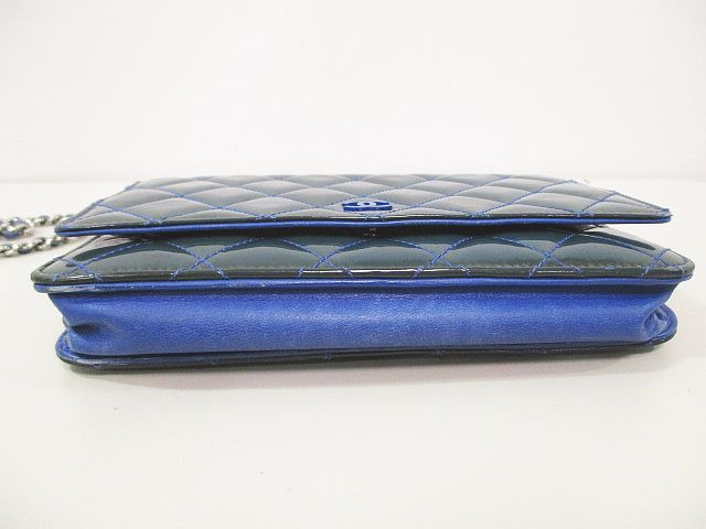 シャネル CHANEL エナメルチェーンウォレット ポシェット ショルダー  