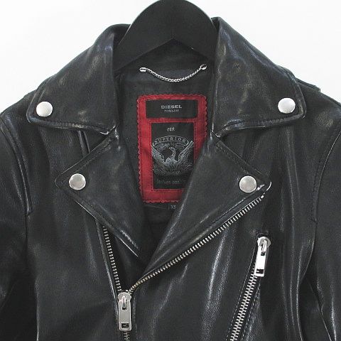 ディーゼル革ジャン DIESEL ディーゼル レザージャケット メンズ ブラック 黒 革