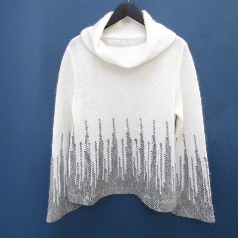 フィローザ Firosa 長袖 ニット セーター オフタートル 11 白系  