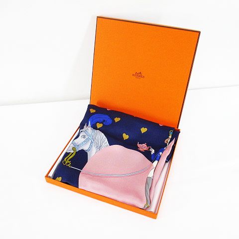 エルメス HERMES シルク 絹 TEA TIME カレ70 スカーフ マリン エルメス HERMES シルク 絹 TEA TIME カレ70 スカーフ マリン