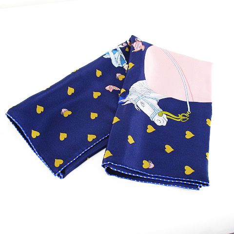 エルメス HERMES シルク 絹 TEA TIME カレ70 スカーフ マリン エルメス HERMES シルク 絹 TEA TIME カレ70 スカーフ マリン