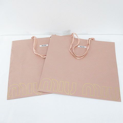 ミュウミュウ miumiu 2枚セット 紙袋 ショッパー ショップ袋 純正 付属  