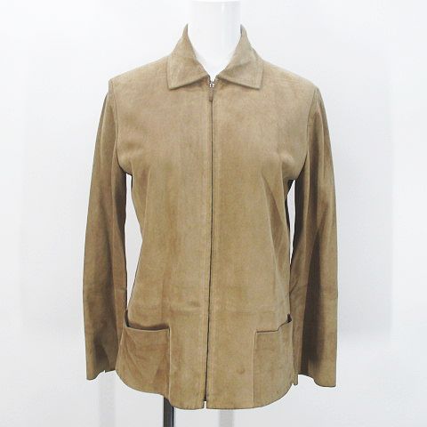 ルイヴィトン LOUIS VUITTON スエード レザージャケット 36 茶系  