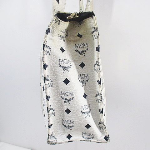 エムシーエム MCM トートバッグ ショルダーバッグ 総柄 ホワイト