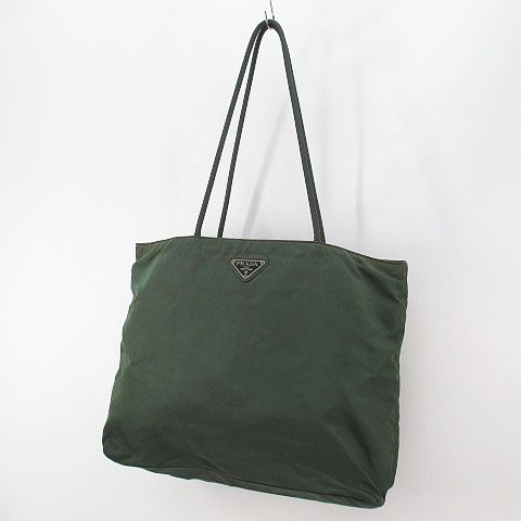 プラダ PRADA トートバッグ セミショルダー オリーブグリーン  