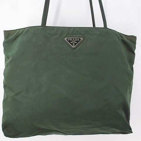 プラダ PRADA トートバッグ セミショルダー オリーブグリーン 