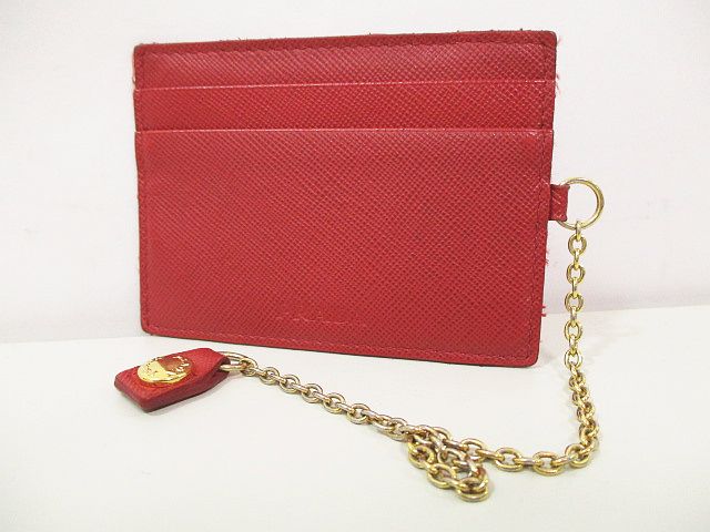 プラダ ケース レッド プラダ PRADA ラウンド小銭入れ SAF.METAL/FUOCO 1MM268-QWA