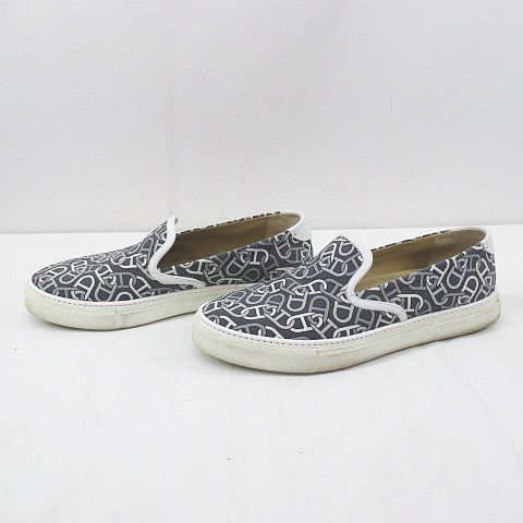 エルメス HERMES スニーカー シェーヌダンクル キャンバス スリッポン  