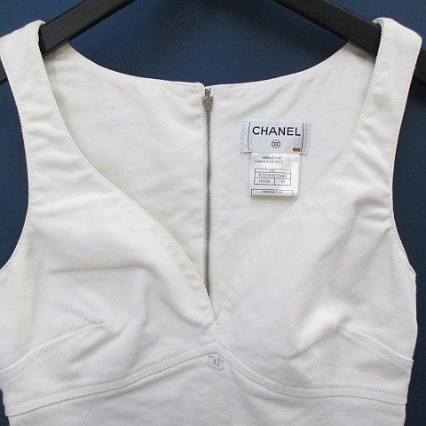シャネル CHANEL 04C P22530V13442 ノースリーブ 膝丈 デニム 