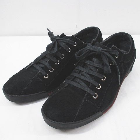 グッチ GUCCI スニーカー ローカット 37.5 ブラック 黒系 スエード 