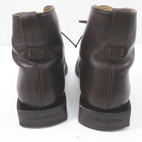 ルイヴィトン LOUIS VUITTON レースアップショートブーツ スクエアトゥ 