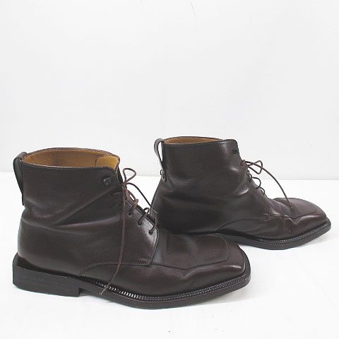 ルイヴィトン LOUIS VUITTON レースアップショートブーツ スクエアトゥ 