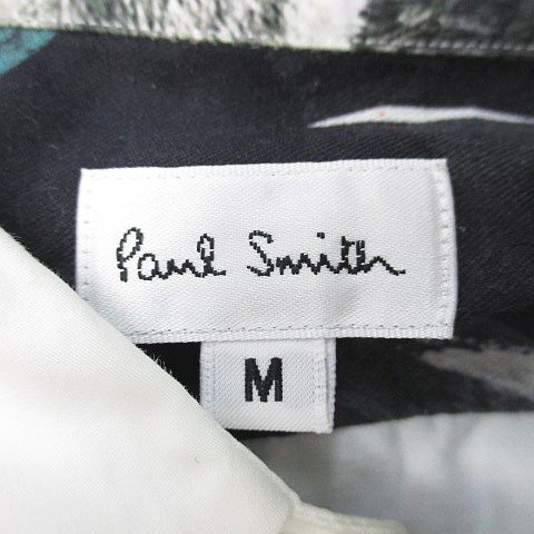 ポールスミス PAUL SMITH ラビット ウサギ柄 長袖 シャツ M ホワイト 