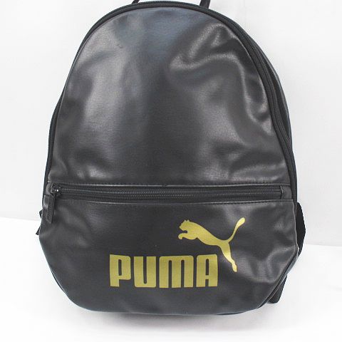 プーマ PUMA バックパック リュック ゴールドロゴ ブラック 黒系 
