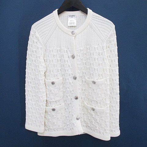シャネル CHANEL P47936K06120 AW005 長袖 カーディガン ニット CC 
