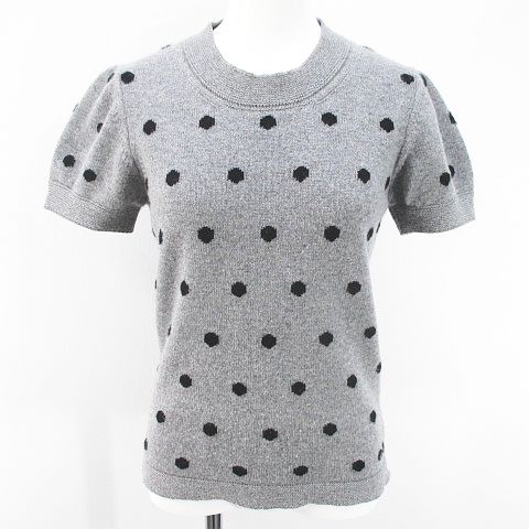 シャネル CHANEL 08A P34307K00936 B3503 水玉 ドット 半袖 ニット  