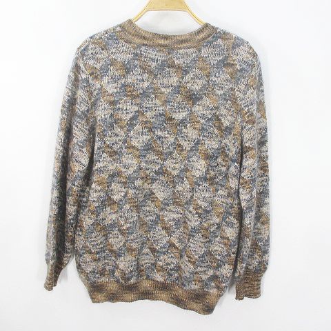 シャネル CHANEL P54428K07103 ニット セーター 42 茶系 ブラウン 総柄  